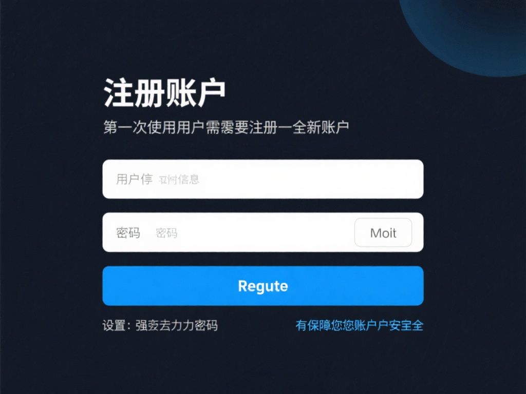 注册账户：第一次使用的用户需要注册一个全新的账户。